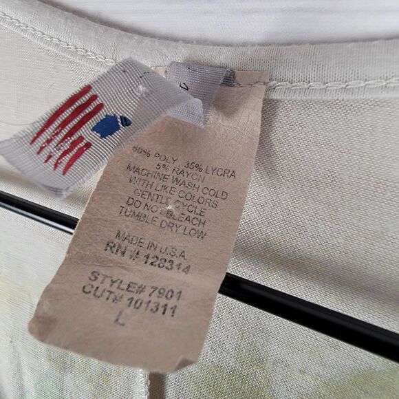 Y2K Dreamcatcher Womens Top Size L Short Sleeve Wings Feathers Made In USA - Picture 7 of 9